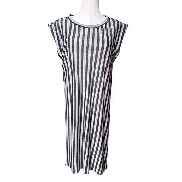 DIESEL Striped T-Shirt Dress Mini Size M Viscose Fabric Sleeveless - Picture 1 of 8